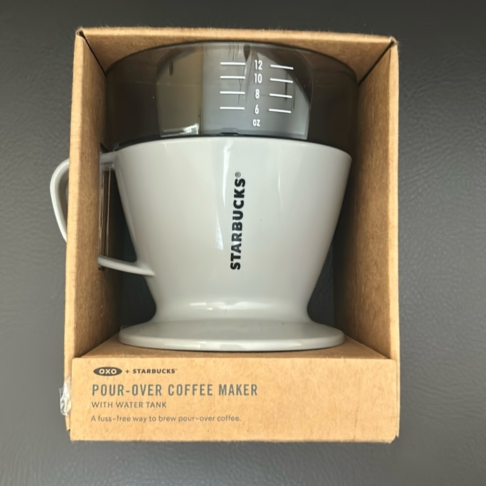 NEW - OXO + Starbucks Pourover Coffee Maker w/ Water Tank